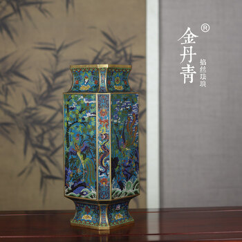 七宝焼，掐丝珐琅，花瓶，花器，置物 清代掐丝珐琅花瓶价格报价行情- 京东