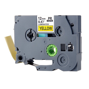 天威标签色带适用兄弟标签机色带覆膜标签带 标签打印机色带不干胶标签纸 TZw-631 黄底黑字 12mm