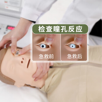 勤良高级智能心肺复苏除颤模拟人全身 CPR人工呼吸急救训练模型假人训练考核实战 语音提示液晶显示 AED模拟除颤