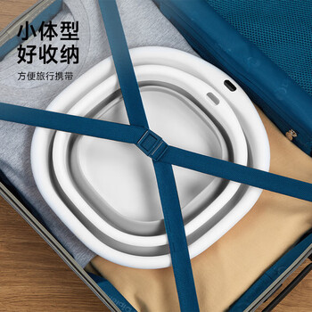 五月花折叠盆大号洗脸盆38CM家用出差宿舍便携式可折叠脸盆洗菜盆洗脚盆