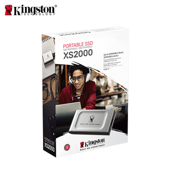 金士顿（Kingston）2TB Type-C USB3.2 移动固态硬盘（PSSD）XS2000 高速读写2000MB/s IP55等级三防保护 手机直连