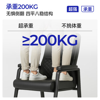奈高（NAIGAO）办公电脑椅麻将椅人体工学椅皮质家用会议职员椅久坐舒适