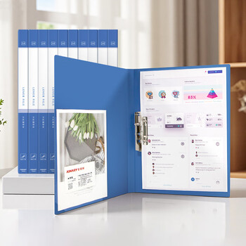 金得利10个装A4金属单强力夹硬文件夹大容量学生试卷收纳夹带插袋资料夹诗朗诵签约夹板TD101-10蓝色 金得利10个装A4金属单强力夹硬文件夹大容量学生试卷收纳夹带插袋资料夹诗朗诵签约夹板TD101-10蓝色