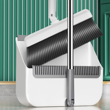 太太乐扫把簸箕套装 家用旋转防风梳齿型笤帚大方斗簸箕两件套