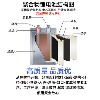 瀚时恒业 通用胎压行车记录仪聚合物锂电池3.7v大容量耐高温型 升级款302030-140毫安 耐高温80度（5个）