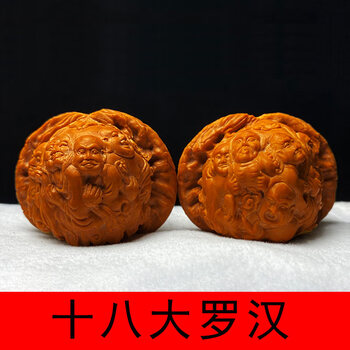 桃核雕刻四大天王价格报价行情- 京东