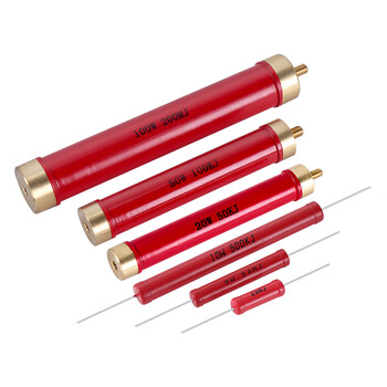 瀚时恒业 RI80大红袍金属玻璃釉无感精密高频高压电阻 30M/1W 尺寸5*21mm