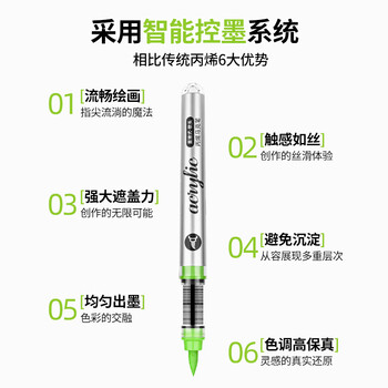 掌握直液式丙烯马克笔软头80色可水洗不易透色画笔高覆盖大容量水彩笔儿童生日礼物学生开学季礼物