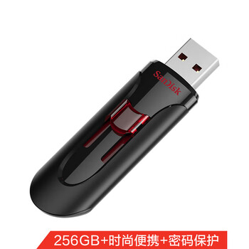 闪迪（SanDisk）(SanDisk) 256GB USB3.0 U盘CZ600 高速读取 便携伸缩 安全加密 学习办公u盘 大容量