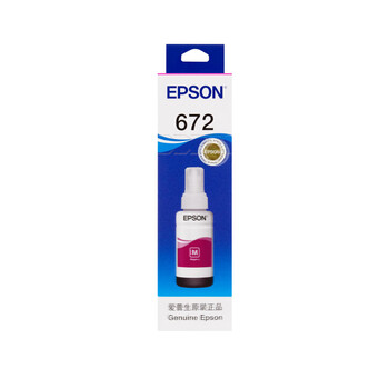 爱普生（EPSON）672原装墨盒墨水（适用:L101/L201/L363/L351/L565/L455/L130/L310/L360/L380/L1300）T6723洋红色染料墨水