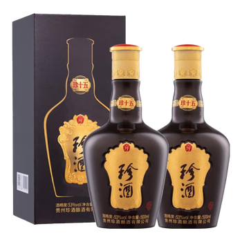 珍酒15年 一帯一路 500ml 53% 貴州茅台酒 五粮液 白酒 珍酒15年 一帯一路 醤香型 貴州茅台酒 五粮液 白酒 中国酒