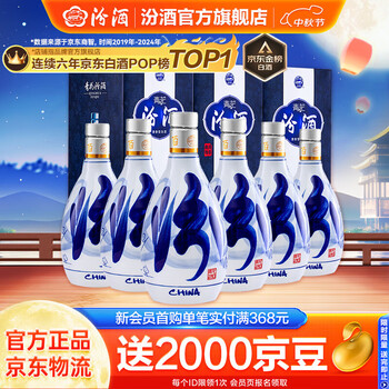 青花冷酒　500ml×2本　53度　中国酒青花瓷酒 青花冷酒 500ml×2本 53度 中国酒青花瓷酒 53青花汾酒价格报价