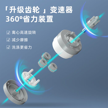 好媳妇旋转拖把38cm2个棉头液压杆旋风桶加大加厚免手洗懒人神器地拖