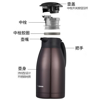 象印保温壶304不锈钢真空热水瓶居家办公大容量咖啡壶 SH-HJ19C-VD 象印保温壶304不锈钢真空热水瓶居家办公大容量咖啡壶 SH-HJ19C-VD