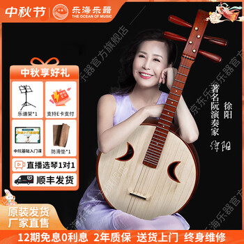中国　中阮 星海專業中阮樂器奧氏黃檀木民族演奏級中阮