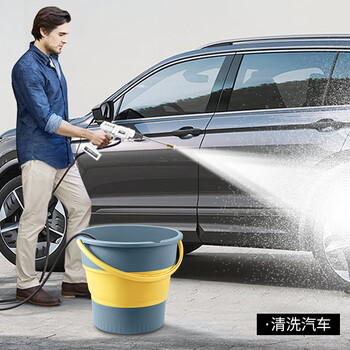 五月花折叠水桶10L家用便携收纳户外储水洗车提水桶钓鱼桶