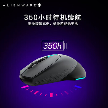 外星人(Alienware)AW610M 无线游戏鼠标双模充电电竞鼠标家用人体工学机械宏无限rgb高端外设 外星人(Alienware)AW610M 无线游戏鼠标双模充电电竞鼠标家用人体工学机械宏无限rgb高端外设