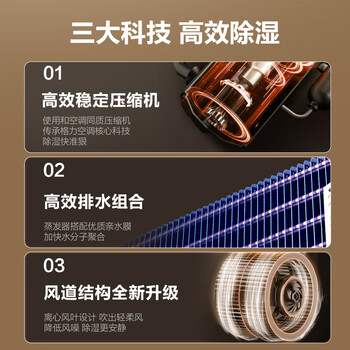 格力（GREE）【低噪小体积】除湿机/抽湿机家用除湿量12升/天单间参考面积24平24H定时除湿器DH12EN