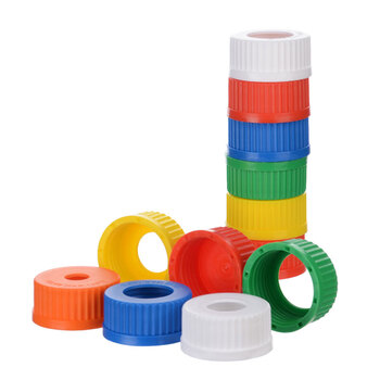 化科 GL45试剂瓶PP塑料瓶取样瓶塑料蓝盖瓶药瓶耐酸碱耐高温样品瓶空瓶子化学实验 PP 红盖 平底