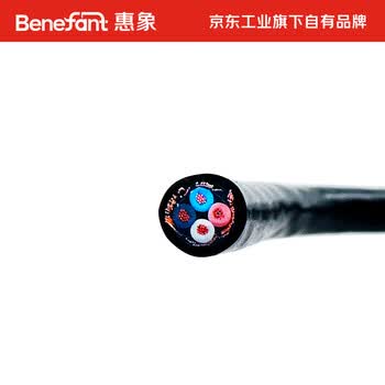 惠象 京东工业自有品牌 RVVP带屏蔽多芯电缆 300/300V 3X0.75 黑色 100米/卷