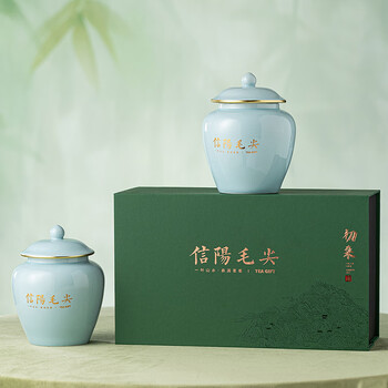 双碑绿茶信阳毛尖250g2026年新茶明前正宗茶叶瓷罐礼盒装送礼送人长辈