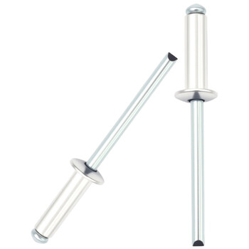 大和铝抽芯铆钉 圆头拉铆钉 铝制开口K型装潢钉拉铆螺丝 抽芯铆钉 铝圆头铝拉铆钉 4.0*16（50个）