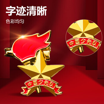 得力（deli）【全网低价】得力(deli)少先队队徽 小学生少先队员队徽 立体安全扣 6枚装 50560