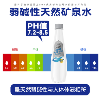 纯极限弱碱性长白山天然矿泉水高偏硅酸低氘低钠饮用水500ml*12瓶整箱