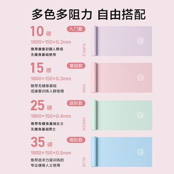 京东京造 弹力带健身瑜伽拉力带脚踝跟腱拉伸康复训练臀腿拉力器35LB