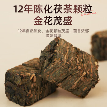 茶马世家安化黑茶正宗金花茯砖2013年陈湖南特产茶叶礼物免切颗粒罐装200g