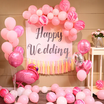 婚房布置装饰气球套装结婚用品女方创意海报背景墙房间布置婚庆婚礼