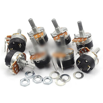 佰达特 WH138-1 B 5K/10K/20K/50K/100K/250K/500K带开关调光调速电位器 WH138-1-B250K 孔脚（10个）