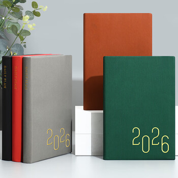 法拉蒙 2026年时间管理效率手册大学生365天一天一页日程本笔记本本子文具计划表工作备忘计划本 棕色