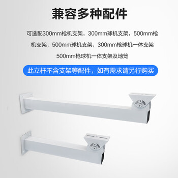 HIKVISION海康威视分段式监控组合立杆交通公路摄像头球机道路立柱杆子支架3米DS-L3000/300-TJ(一根装)