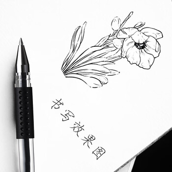 齐心(Comix)【热门商品】60支装 黑色0.5mm中性笔签字笔水笔子弹头拔帽办公文具用品 Q009