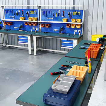 秦筑防静电工作台实验桌工厂维修打包台车间重型钳工操作台 1.8米单桌