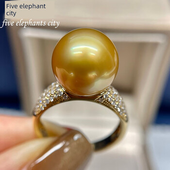 ムーンレーベル 公式] 南洋真珠 指輪 11mm 白蝶 真珠 イヤリング K14WG