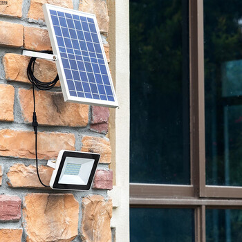 太阳能灯户外防水超亮投光灯新农村家用庭院灯工地照明灯室外路灯 10w