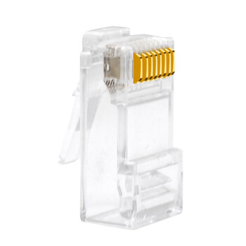 礼嘉 LJ-S623 六类二件式水晶头 千兆网线RJ45非屏蔽网络连接插头 Cat6分体式8P8C50U 镀金抗氧化 30个/包