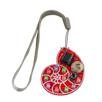 伍陆电子LED贝壳流水灯 散件循环闪灯 电子DIY套件按键唤醒TJ-56-739 全套散件