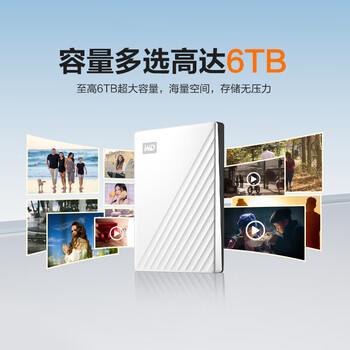 西部数据(WD)4TB 移动硬盘 USB3.0 My Passport随行版2.5英寸 白 机械硬盘 笔记本电脑外接 大容量加密存储 西部数据(WD)4TB 移动硬盘 USB3.0 My Passport随行版2.5英寸 白 机械硬盘 笔记本电脑外接 大容量加密存储