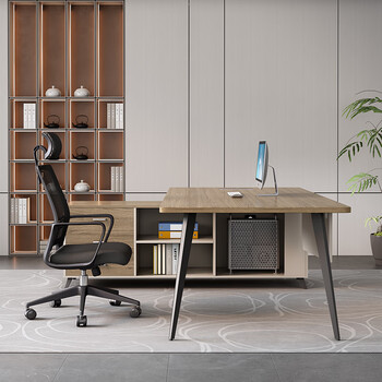 森菲亚老板桌简约现代主管桌办公家具经理室领导办公桌椅组合 1.6米 森菲亚老板桌简约现代主管桌办公家具经理室领导办公桌椅组合 1.6米