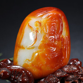 観音菩薩の和田玉の置物 陳学仁 和田玉両面浮彫り『九龍神 加護観音ペンダント』 | 東京