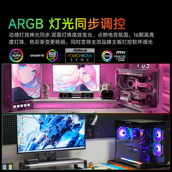 金百达（KINGBANK）32GB(16GBX2)套装 DDR5 6400 台式机内存条海力士A-die颗粒 白刃RGB灯条 C32 Deepseek硬件