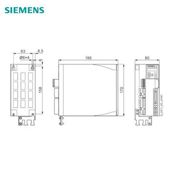西门子SINAMICS V90伺服驱动器 6SL3210-5FB10-8UF0，0.75kW