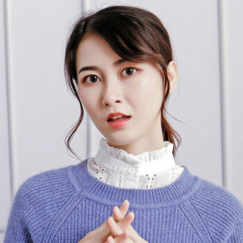假领子女百搭假领衬衫棉装饰领多功能假衣领白色衬衣假领女秋冬 小花