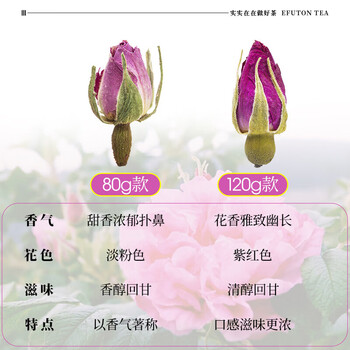 艺福堂花草茶 法兰西胎玫瑰花茶进口80g 不熏硫养生大朵搭菊花 母亲礼物 艺福堂花草茶 法兰西胎玫瑰花茶进口80g 不熏硫养生大朵搭菊花 母亲礼物