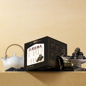 五谷磨房黑之养黑芝麻丸10颗无糖手工糕点芝麻丸儿童即食零食108g 五谷磨房黑之养黑芝麻丸10颗无糖手工糕点芝麻丸儿童即食零食108g