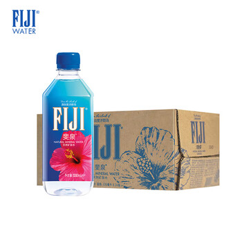 斐泉（fiji）天然矿泉水330ml*24瓶整箱  原装进口 会议用水 斐济