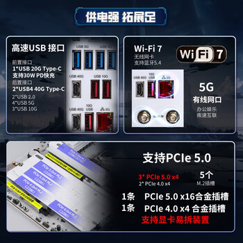 七彩虹（Colorful）CVN X870E ARK FROZEN V14 方舟主板 支持CPU 9900X/9950X/9850X3D (AMD X870/socket AM5)